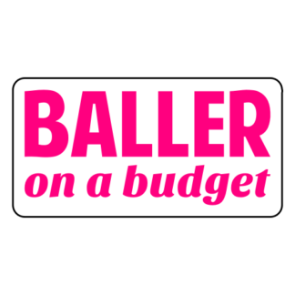 Baller On A Budget Sticker (Hot Pink)